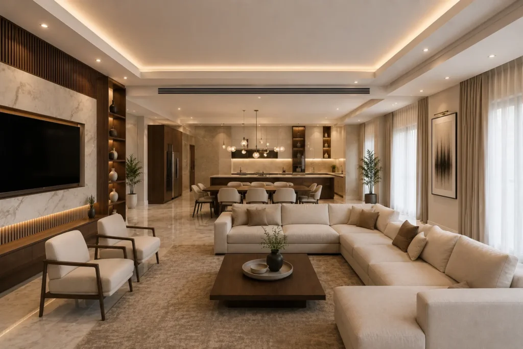 interior design of whole home open concept
