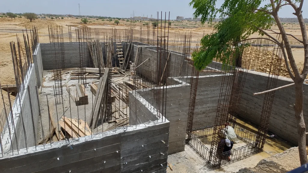 grey structure by AEC in Karachi