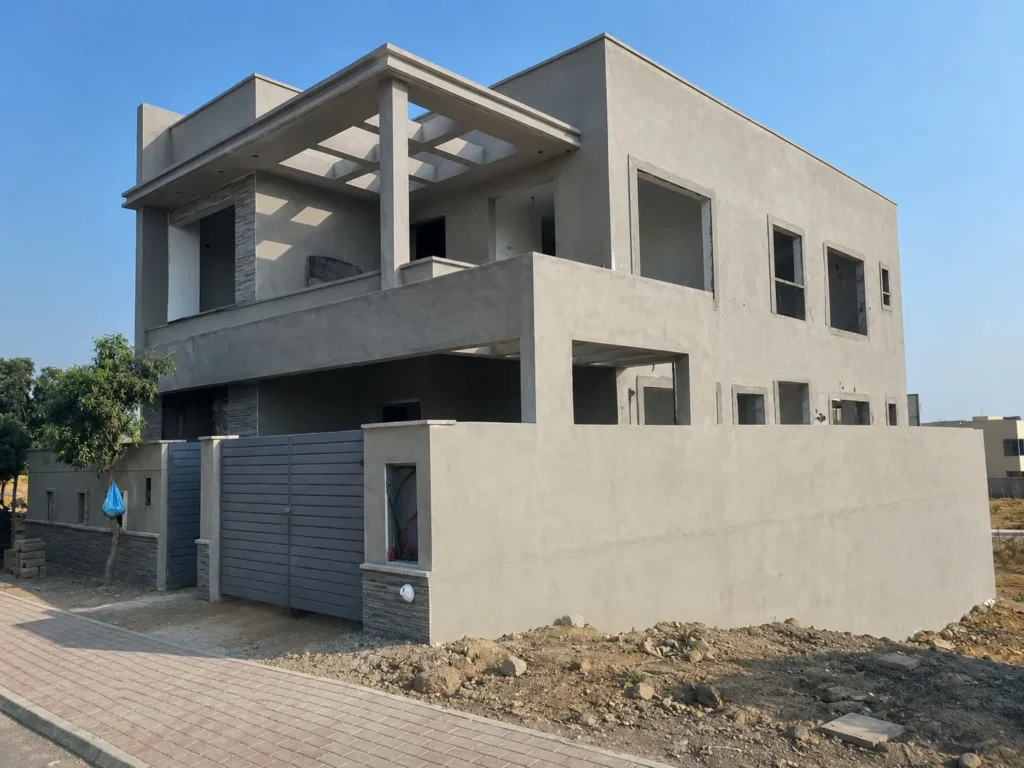 grey structure by AEC in Karachi
