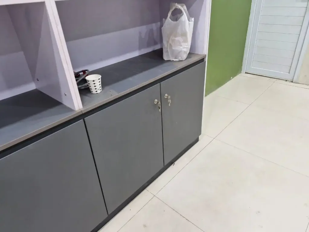 Kitchen cabinet woodwork built by AEC's carpentry contractor team in Karachi