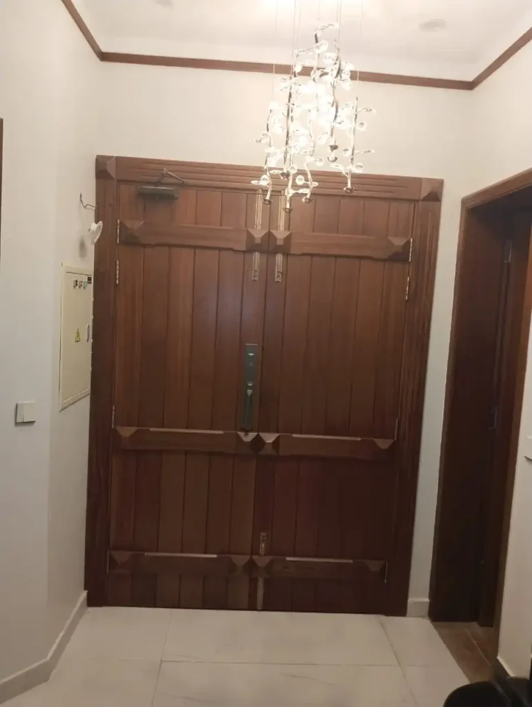 Wooden door supply and installation for a residential project in Karachi