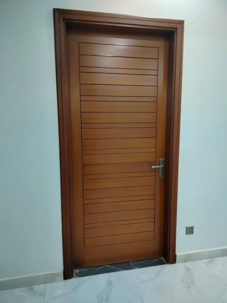 Wooden door supply and installation for a residential project in Karachi